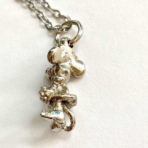 Vintage Disney Minnie Mouse Charm Pendant Necklace 18" Chain Disneyana - Picture 6 of 11